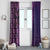 Samoan Pacific Tribal Flower Geometric Art Tattoos Window Curtain Siapo Pattern Purple Haze - Polynesian Pride