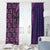Samoan Pacific Tribal Flower Geometric Art Tattoos Window Curtain Siapo Pattern Purple Haze - Polynesian Pride
