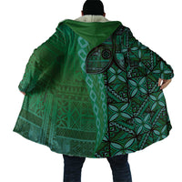 Samoan Pacific Tribal Flower Geometric Art Tattoos Cloak Siapo Pattern Emerald Glow LT03 - Polynesian Pride