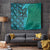 Samoan Pacific Tribal Flower Geometric Art Tattoos Tapestry Siapo Pattern Turquoise Tide - Polynesian Pride