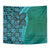 Samoan Pacific Tribal Flower Geometric Art Tattoos Tapestry Siapo Pattern Turquoise Tide - Polynesian Pride