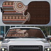 Fijian Masi Tribal Tattoos Art Pattern Auto Sun Shade Brown Color Half Style LT03 Brown - Polynesian Pride