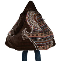 Fijian Masi Tribal Tattoos Art Pattern Cloak Brown Color Half Style - Polynesian Pride
