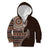 Fijian Masi Tribal Tattoos Art Pattern Kid Hoodie Brown Color Half Style - Polynesian Pride