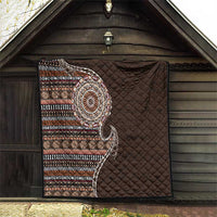 Fijian Masi Tribal Tattoos Art Pattern Quilt Brown Color Half Style LT03 - Polynesian Pride