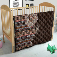 Fijian Masi Tribal Tattoos Art Pattern Quilt Brown Color Half Style LT03 - Polynesian Pride