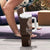 Fijian Masi Tribal Tattoos Art Pattern Tumbler With Handle Brown Color Half Style - Polynesian Pride