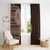 Fijian Masi Tribal Tattoos Art Pattern Window Curtain Brown Color Half Style - Polynesian Pride