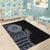 Fijian Masi Tribal Tattoos Art Pattern Area Rug Navy Color Half Style - Polynesian Pride