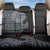 Fijian Masi Tribal Tattoos Art Pattern Back Car Seat Cover Navy Color Half Style - Polynesian Pride