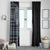 Fijian Masi Tribal Tattoos Art Pattern Window Curtain Navy Color Half Style - Polynesian Pride