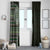 Fijian Masi Tribal Tattoos Art Pattern Window Curtain Green Color Half Style - Polynesian Pride