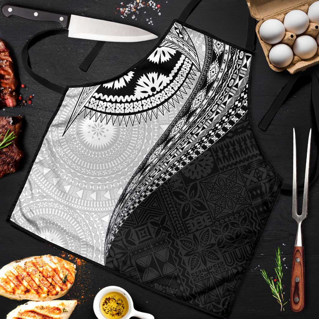 Fijian Masi Tattoos Apron with Tapa Tribal Pattern - Polynesian Pride