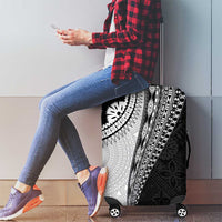 Fijian Masi Tattoos Luggage Cover with Tapa Tribal Pattern LT03 - Polynesian Pride