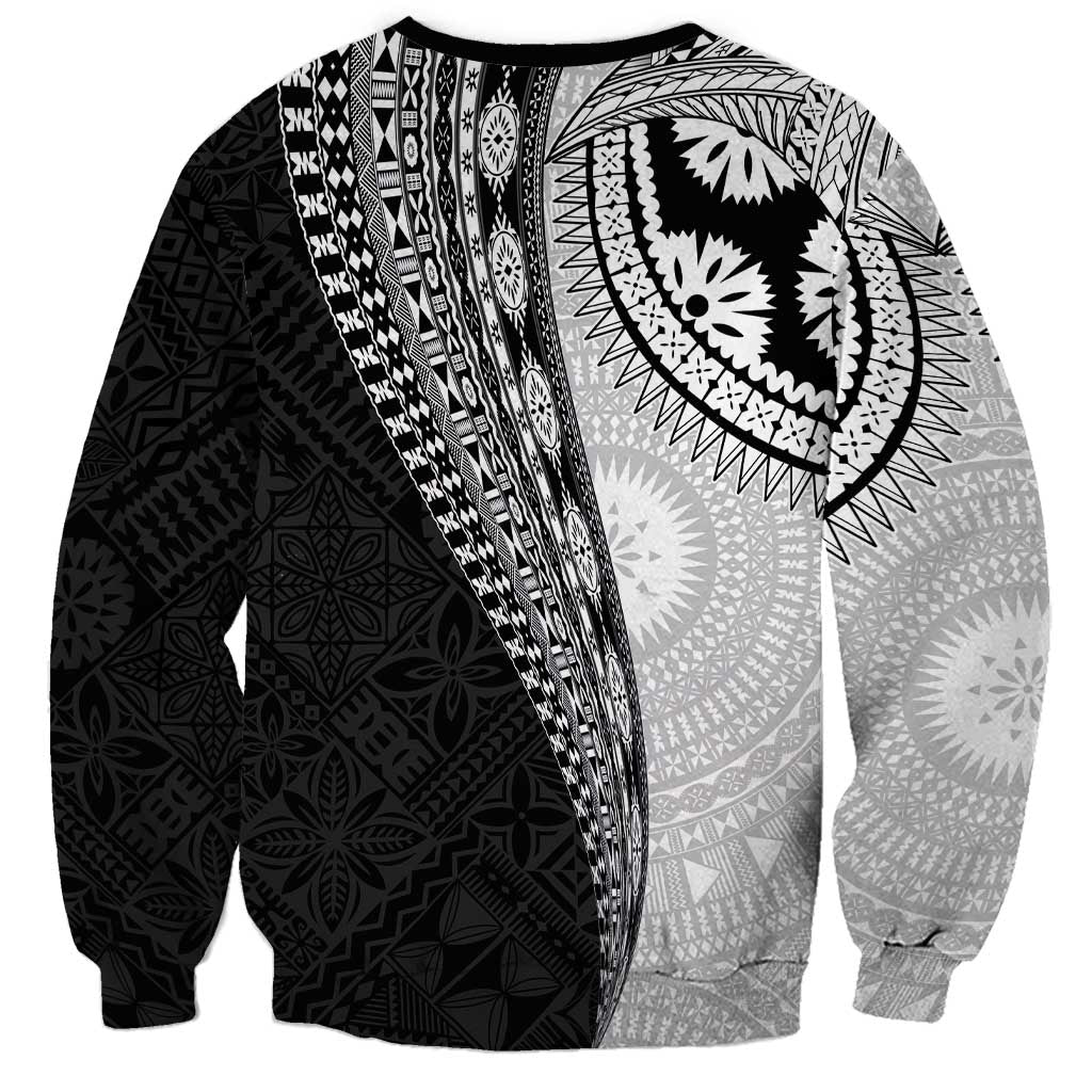 Fijian Masi Tattoos Sweatshirt with Tapa Tribal Pattern LT03 - Polynesian Pride