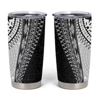 Fijian Masi Tattoos Tumbler Cup with Tapa Tribal Pattern LT03 White - Polynesian Pride