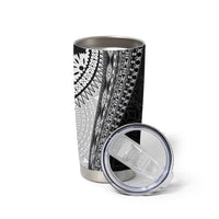 Fijian Masi Tattoos Tumbler Cup with Tapa Tribal Pattern LT03 - Polynesian Pride