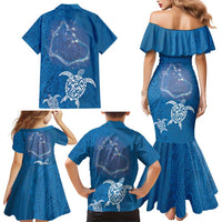 Cook Islands Manihiki Atoll Family Matching Mermaid Dress and Hawaiian Shirt Maori Turtle and Polynesian Pattern LT03 - Polynesian Pride