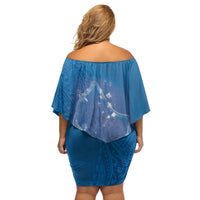 Cook Islands Manihiki Atoll Family Matching Off Shoulder Short Dress and Hawaiian Shirt Maori Turtle and Polynesian Pattern LT03 - Polynesian Pride