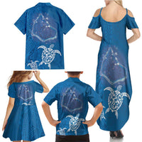 Cook Islands Manihiki Atoll Family Matching Summer Maxi Dress and Hawaiian Shirt Maori Turtle and Polynesian Pattern LT03 - Polynesian Pride