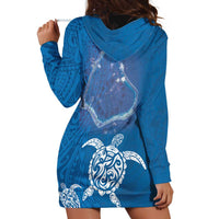 Cook Islands Manihiki Atoll Hoodie Dress Maori Turtle and Polynesian Pattern LT03 - Polynesian Pride