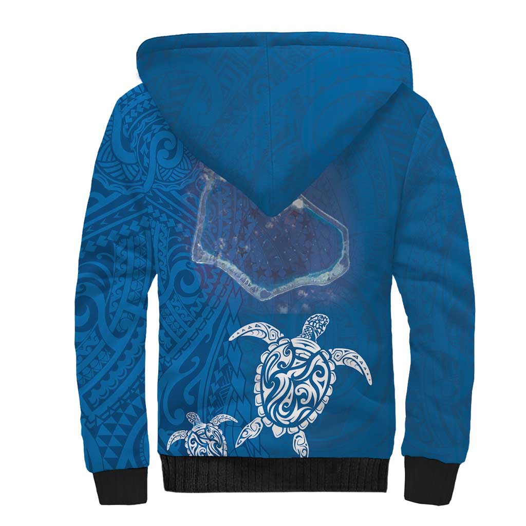Cook Islands Manihiki Atoll Sherpa Hoodie Maori Turtle and Polynesian Pattern LT03 - Polynesian Pride