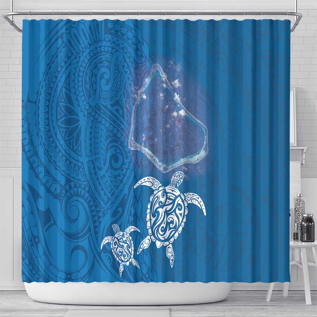 Cook Islands Manihiki Atoll Shower Curtain Maori Turtle and Polynesian Pattern LT03 - Polynesian Pride