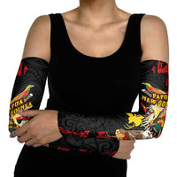 Papua New Guinea Christmas Arm Sleeves Funny Melanesian Santa with Bird-of-paradise Tribal Style LT03 - Polynesian Pride