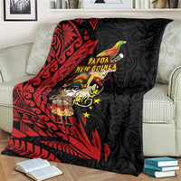 Papua New Guinea Christmas Blanket Funny Melanesian Santa with Bird-of-paradise Tribal Style LT03 - Polynesian Pride