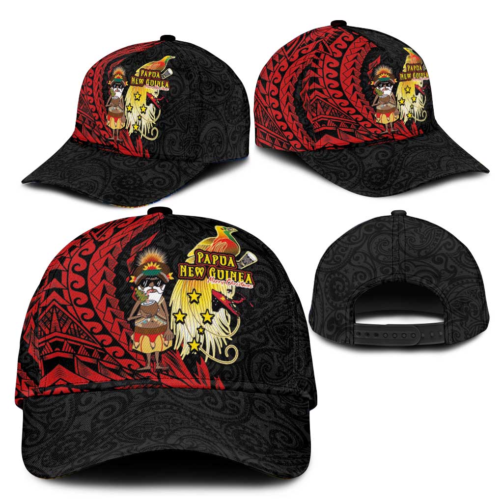 Papua New Guinea Christmas Classic Cap Funny Melanesian Santa with Bird-of-paradise Tribal Style LT03 - Polynesian Pride