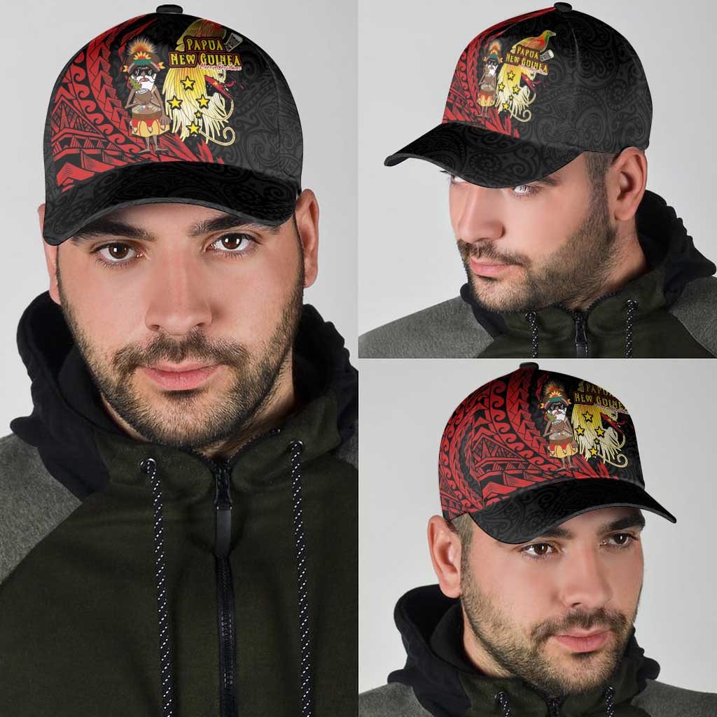 Papua New Guinea Christmas Classic Cap Funny Melanesian Santa with Bird-of-paradise Tribal Style LT03 - Polynesian Pride