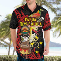Papua New Guinea Christmas Hawaiian Shirt Funny Melanesian Santa with Bird-of-paradise Tribal Style LT03 - Polynesian Pride