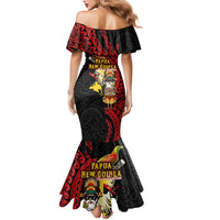 Papua New Guinea Christmas Mermaid Dress Funny Melanesian Santa with Bird-of-paradise Tribal Style LT03 - Polynesian Pride