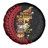 Papua New Guinea Christmas Spare Tire Cover Funny Melanesian Santa with Bird-of-paradise Tribal Style LT03 - Polynesian Pride