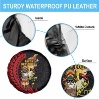 Papua New Guinea Christmas Spare Tire Cover Funny Melanesian Santa with Bird-of-paradise Tribal Style LT03 - Polynesian Pride