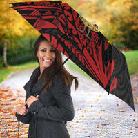 Papua New Guinea Christmas Umbrella Funny Melanesian Santa with Bird-of-paradise Tribal Style LT03 - Polynesian Pride