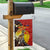 Australia and Papua New Guinea Together Garden Flag Bird-of-paradise and Kangaroo with Oro Tapa and Aboriginal Art Motifs - Polynesian Pride