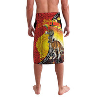 Australia and Papua New Guinea Together Lavalava Bird-of-paradise and Kangaroo with Oro Tapa and Aboriginal Art Motifs LT03 - Polynesian Pride