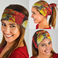 Australia and Papua New Guinea Together Neck Gaiter Bird-of-paradise and Kangaroo with Oro Tapa and Aboriginal Art Motifs LT03 - Polynesian Pride