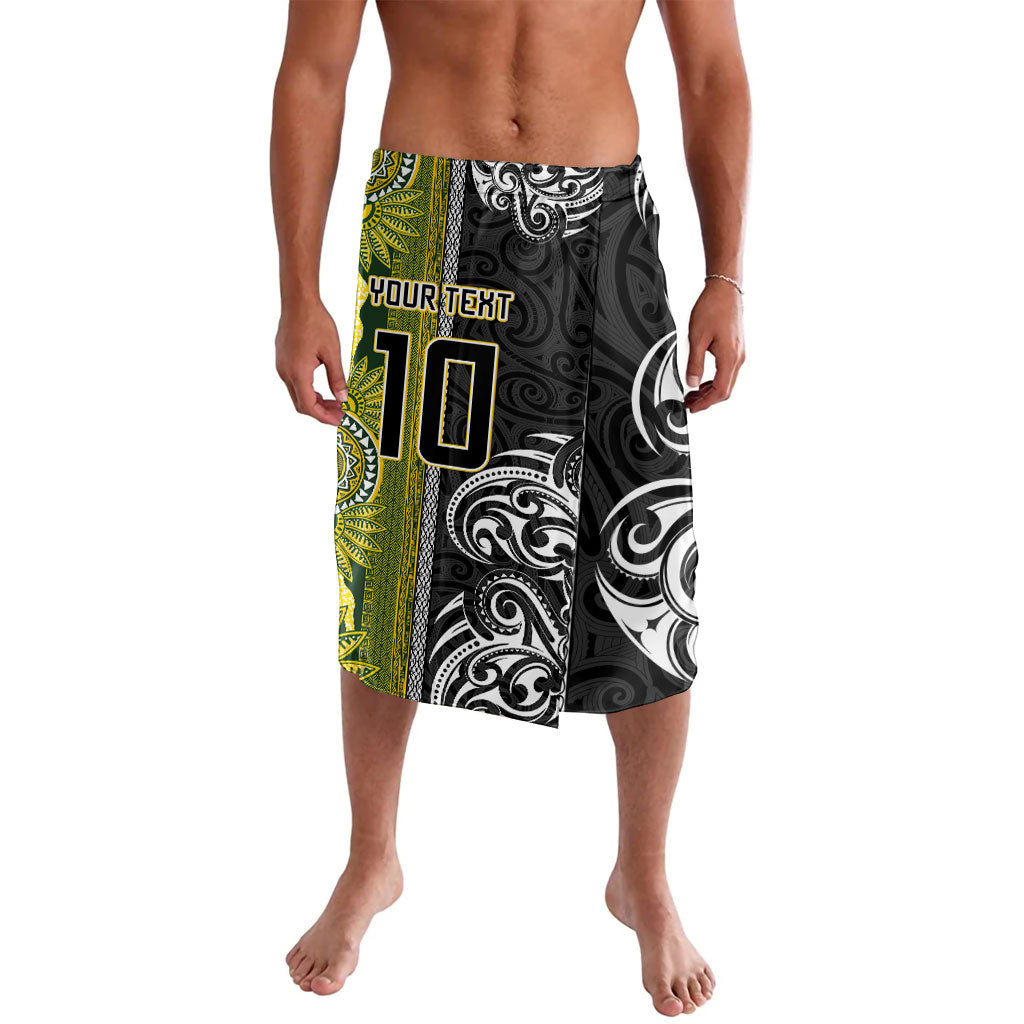 Custom Rugby New Zealand and South Africa Lavalava Greatest Rivalry Silver Fern and Antelope