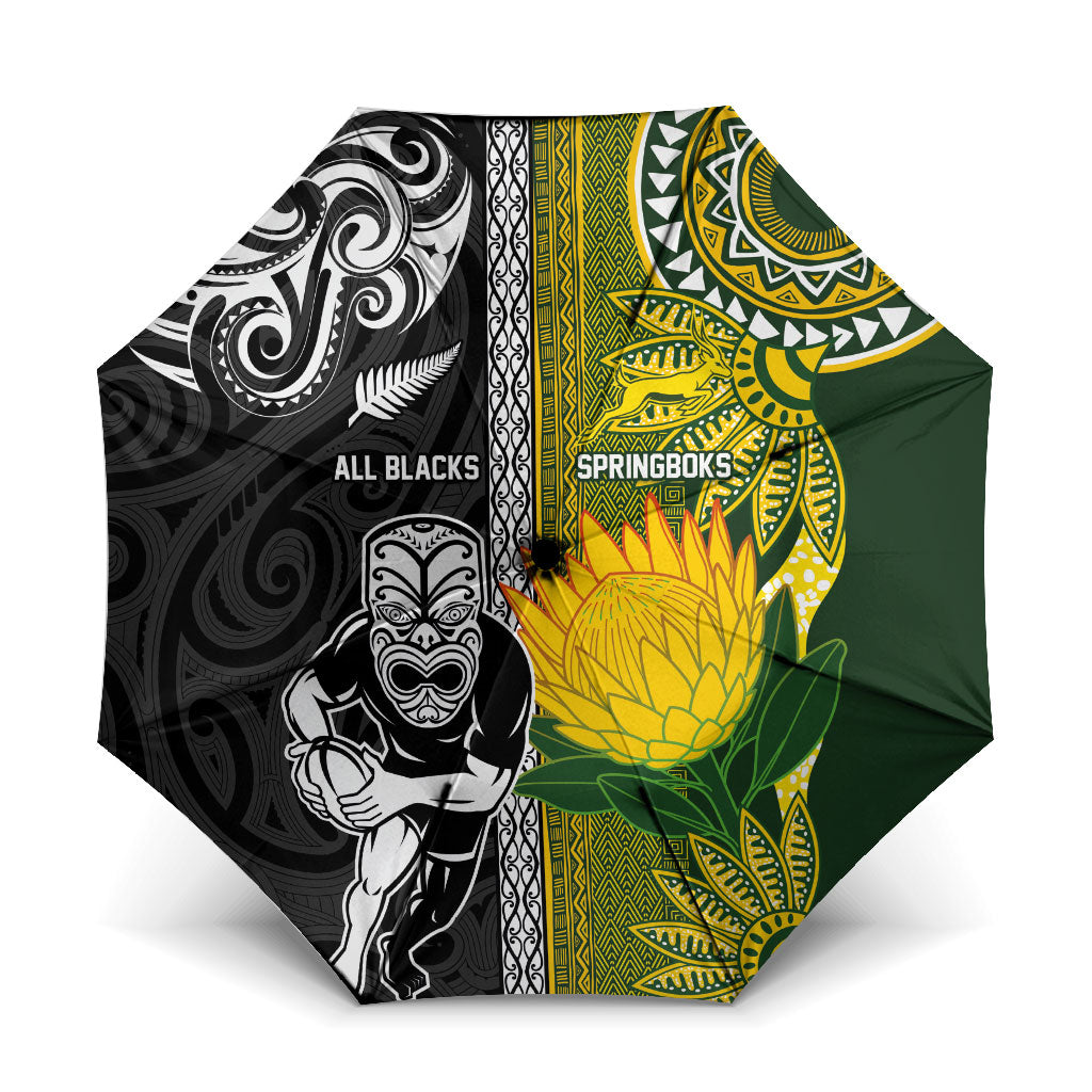 Rugby New Zealand and South Africa Umbrella Greatest Rivalry Silver Fern and Antelope