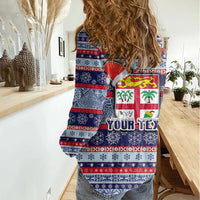 custom-fiji-christmas-women-casual-shirt-fijian-santa-and-coat-of-arms-mix-tapa-pattern-striped-style