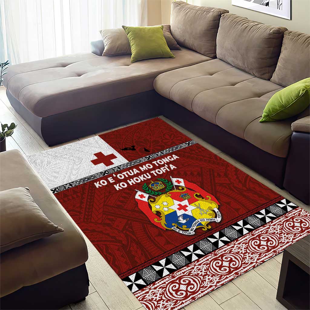 Tongan Culture Area Rug Ngatu Art Tattoo and Emblem of Tonga LT03 - Polynesian Pride