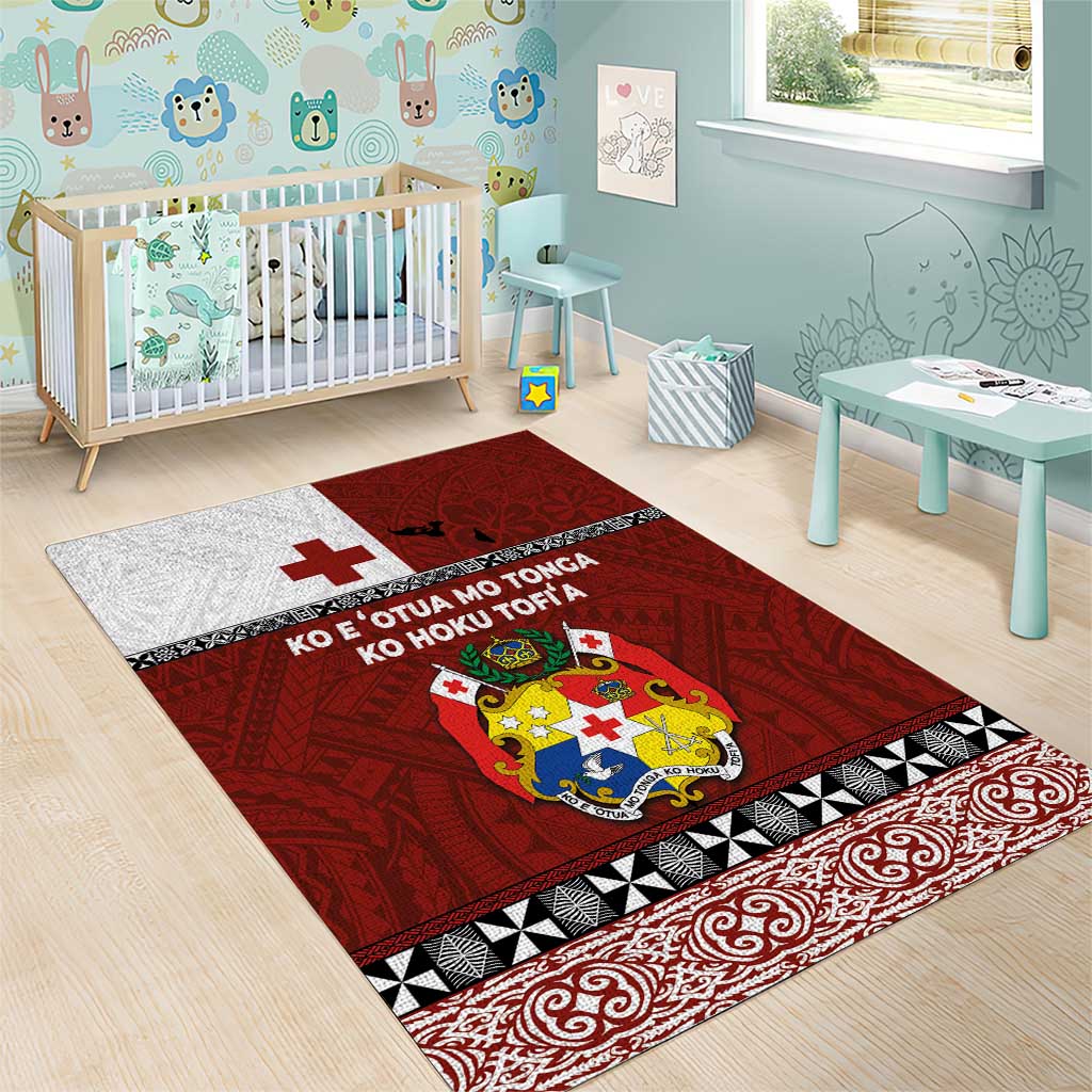 Tongan Culture Area Rug Ngatu Art Tattoo and Emblem of Tonga LT03 - Polynesian Pride
