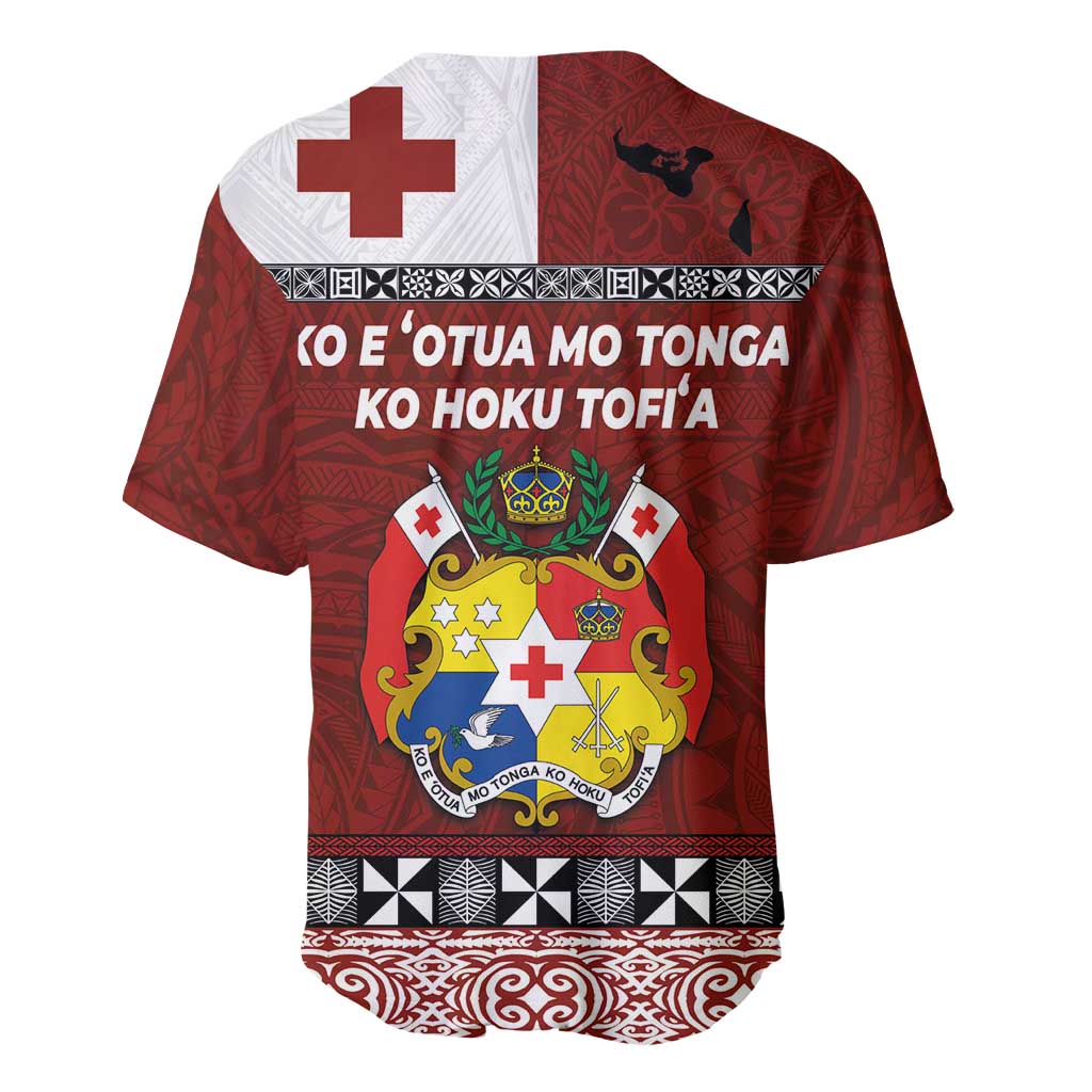 Tongan Culture Baseball Jersey Ngatu Art Tattoo and Emblem of Tonga LT03 - Polynesian Pride
