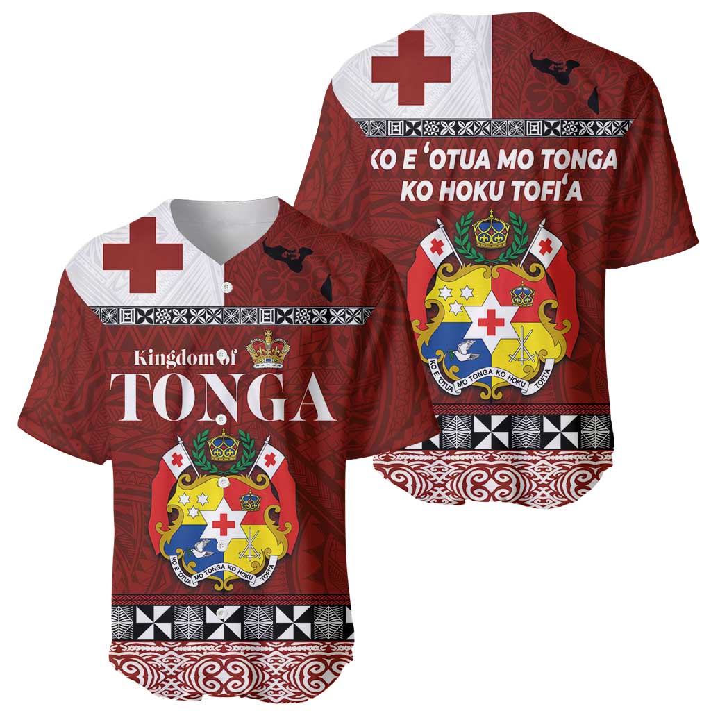 Tongan Culture Baseball Jersey Ngatu Art Tattoo and Emblem of Tonga LT03 - Polynesian Pride
