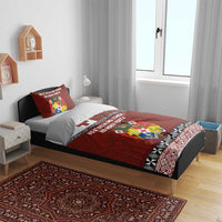 Tongan Culture Bedding Set Ngatu Art Tattoo and Emblem of Tonga
