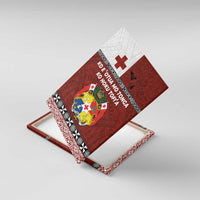 Tongan Culture Canvas Wall Art Ngatu Art Tattoo and Emblem of Tonga LT03 With Frame Red - Polynesian Pride
