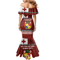 Tongan Culture Family Matching Mermaid Dress and Hawaiian Shirt Ngatu Art Tattoo and Emblem of Tonga LT03 - Polynesian Pride