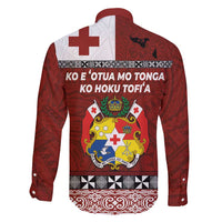 Tongan Culture Family Matching Tank Maxi Dress and Hawaiian Shirt Ngatu Art Tattoo and Emblem of Tonga LT03 - Polynesian Pride